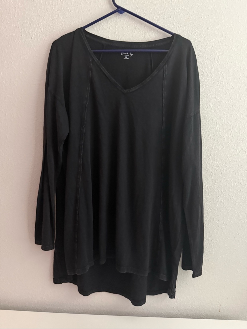 Wonderly Studio Black Crewneck Top